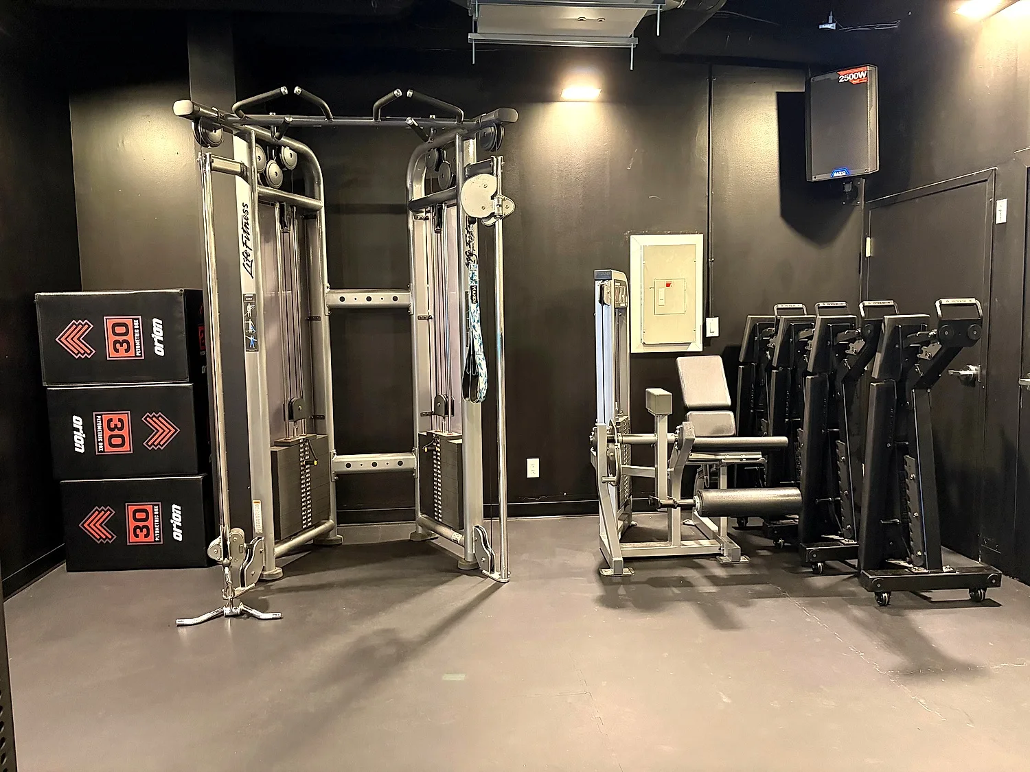 Cable machines and functional trainers used for personal training at the Coresa studio in North Vancouver